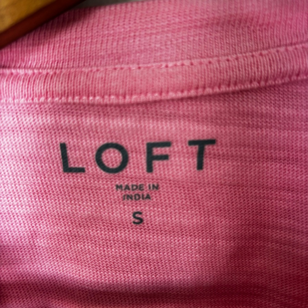 Loft Pink Heart Embroidery Puff Sleeve Long Sleeve Sweatshirt Girly Size Small - Picture 5 of 7